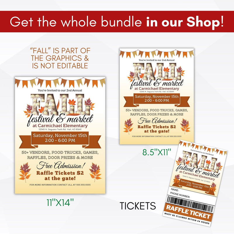 fall fundraiser flyers