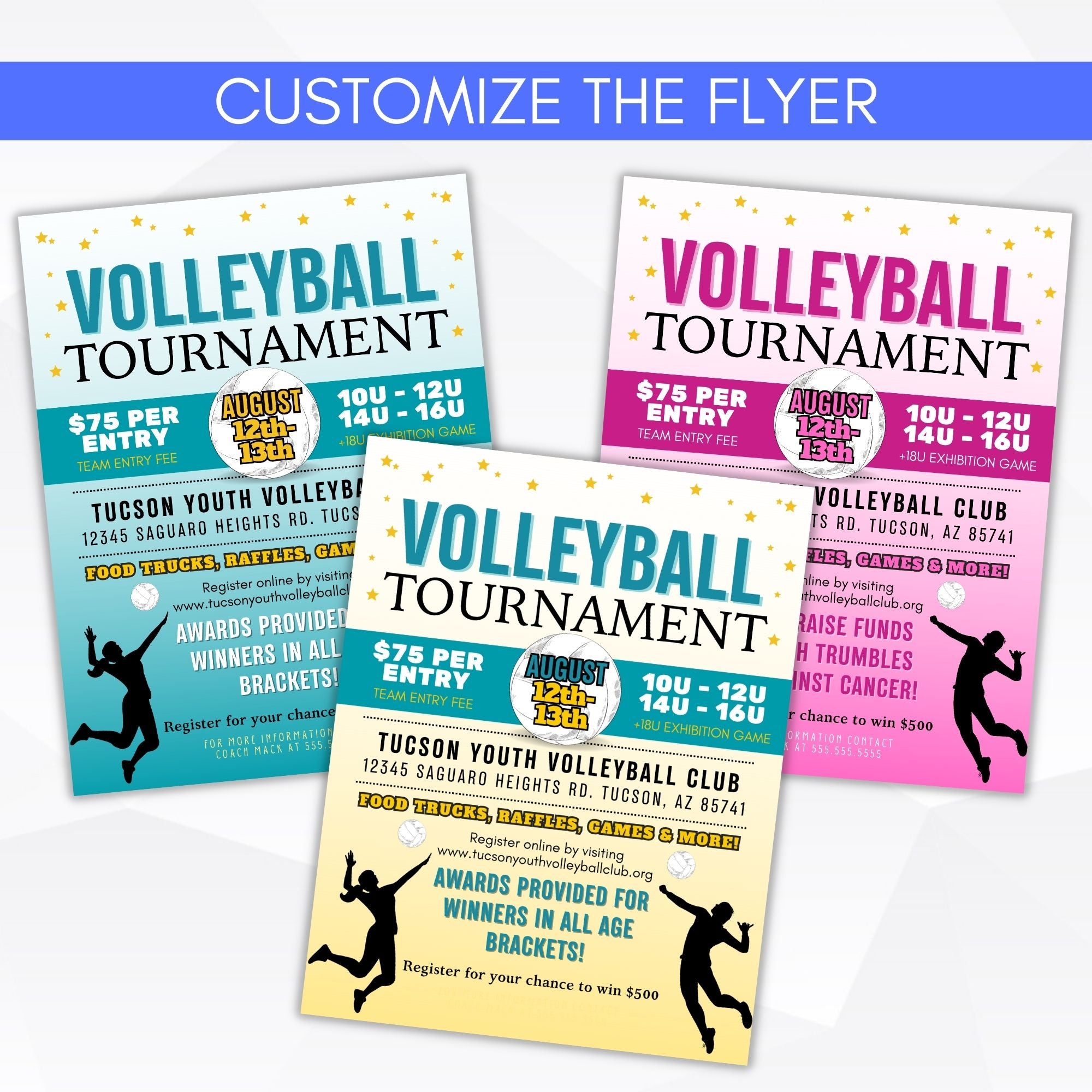 volleyball tournament flyers
