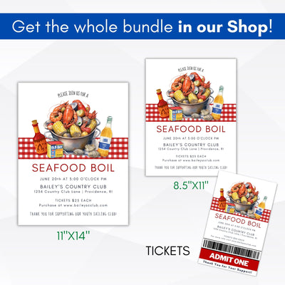 seafood fundraising flyers