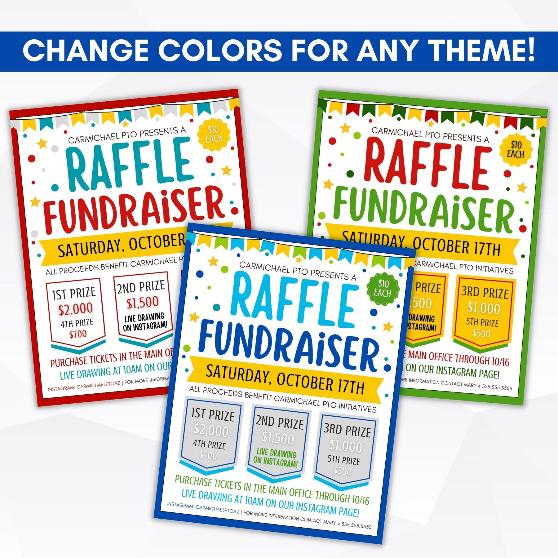 Raffle Flyer Poster Ticket Set – Simple Desert Designs
