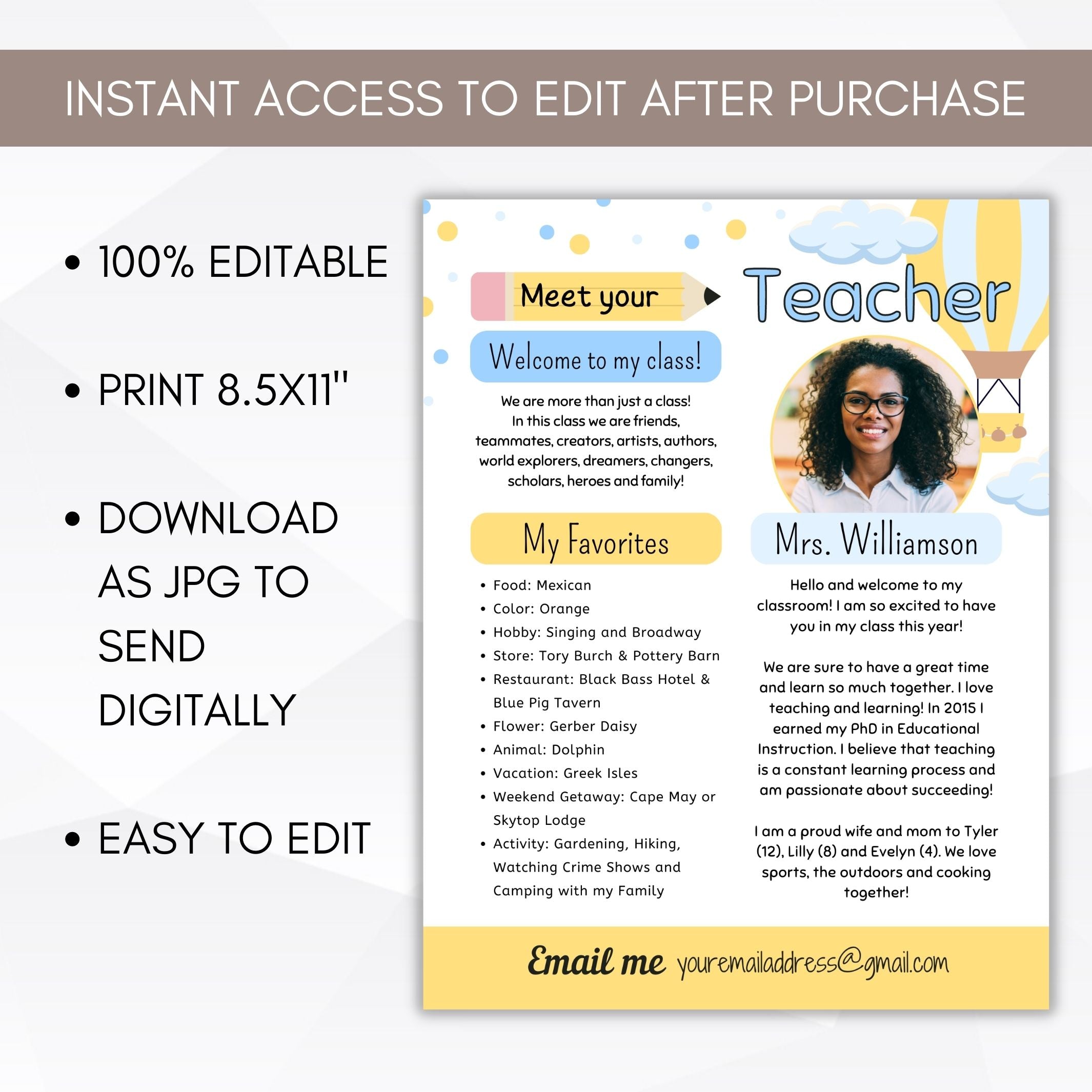 meet the teacher flyers