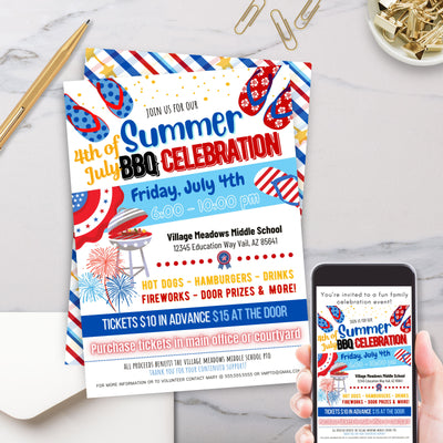 independence day party invitations
