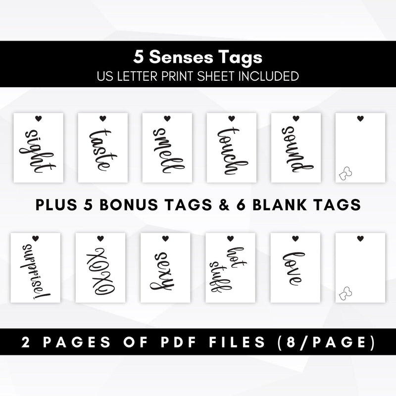 Five Senses Gift Tags Free Printables - Printable Word Searches