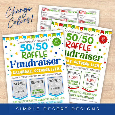 50 50 Raffle Flyer Template