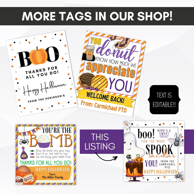 teacher halloween tags