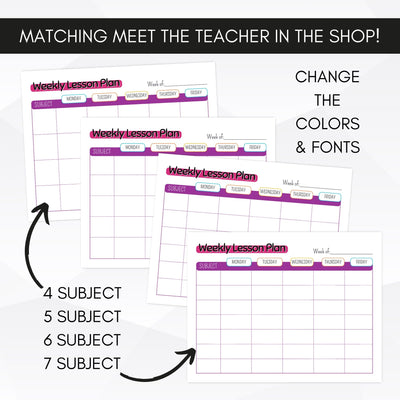 teacher planner custom