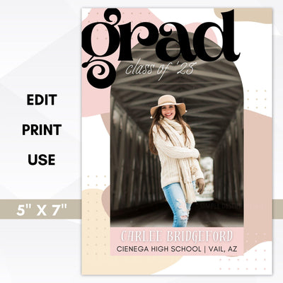 artistic graduation announcement template