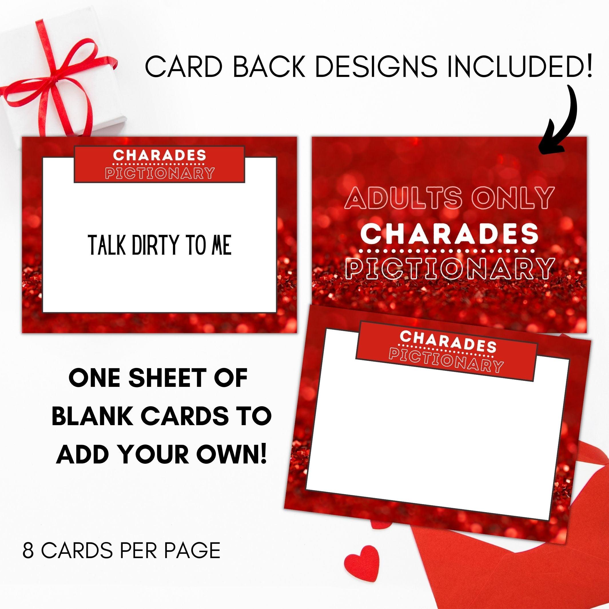 adults only charades pictionary