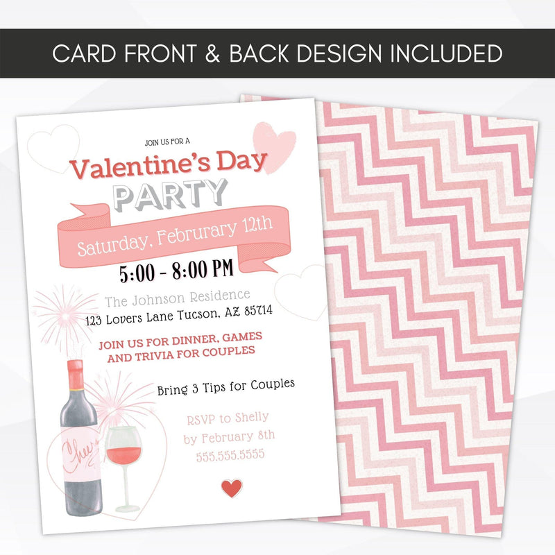 valentines dinner party invitation