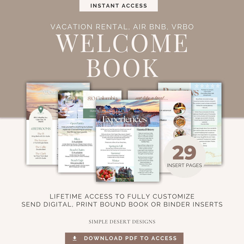 vacation rental booklet