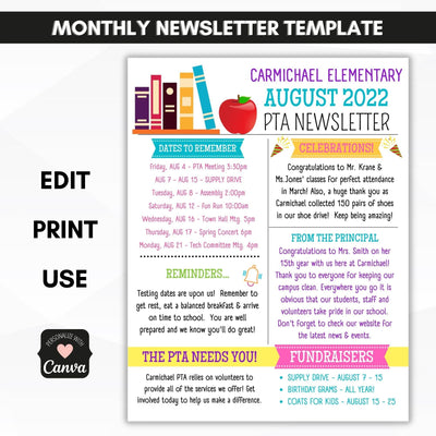 pto newsletter template