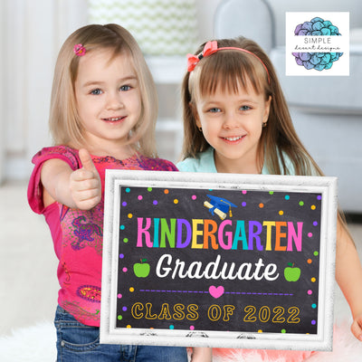 cute kids graduation sign for annual promotion photo props