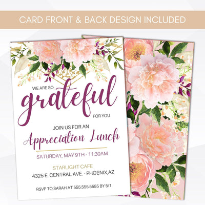 appreciation lunch brunch dinner nurse employee staff teacher appreciation week invite