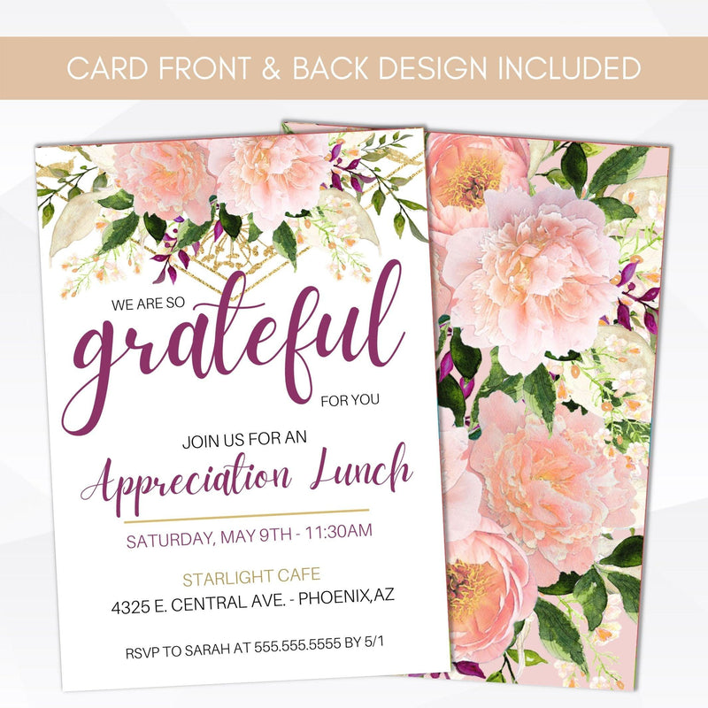 appreciation lunch brunch dinner nurse employee staff teacher appreciation week invite