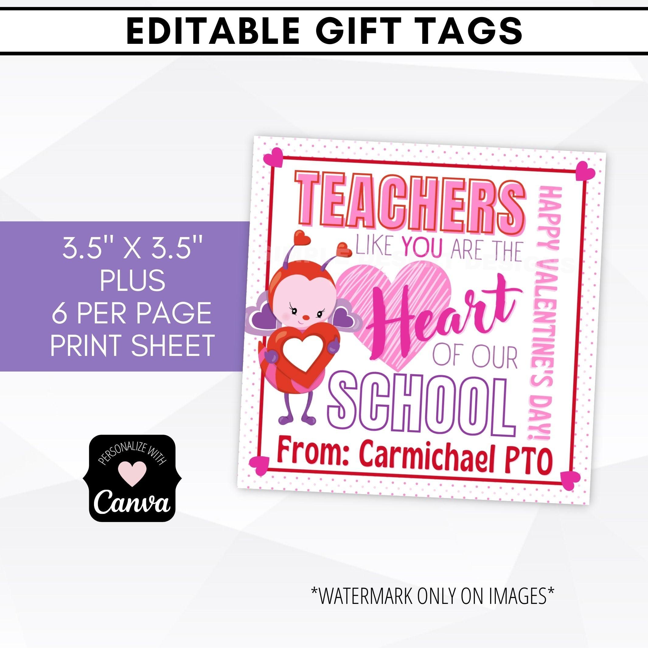 Valentines Appreciation Tags