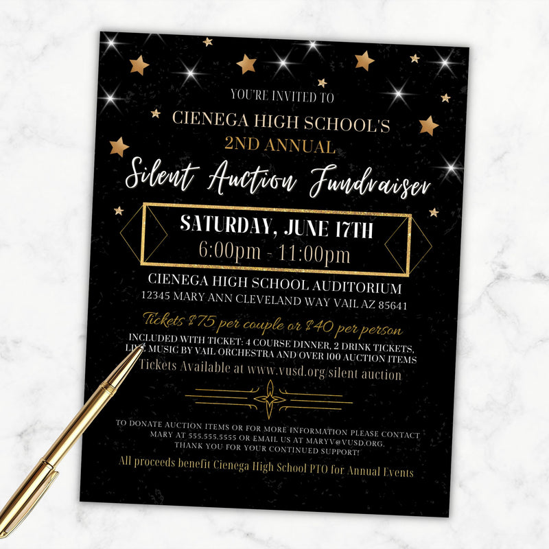 Invitation flyer for Cienega High School&