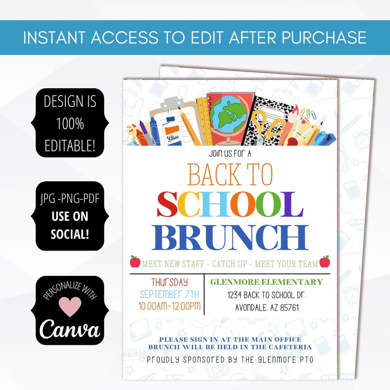 first day of school brunch invite