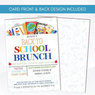 School PTO PTA PTC brunch breakfast lunch social invite