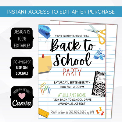 first day of school brunch invite