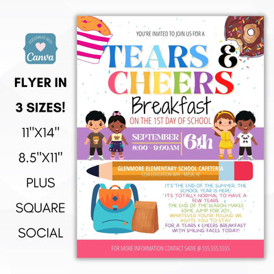 tears and cheers flyer