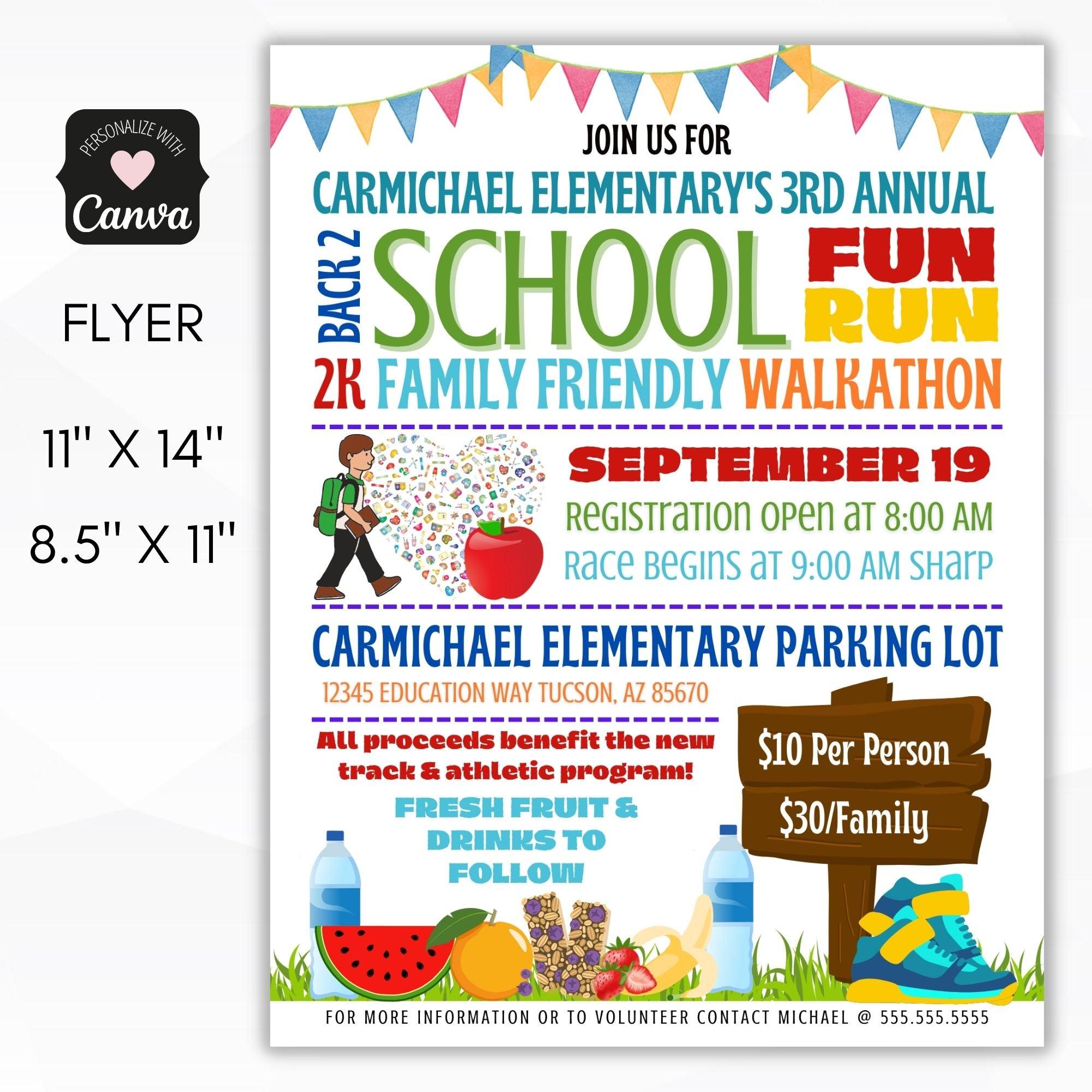 Walkathon Ribbon Walk A Thon Flyer Template