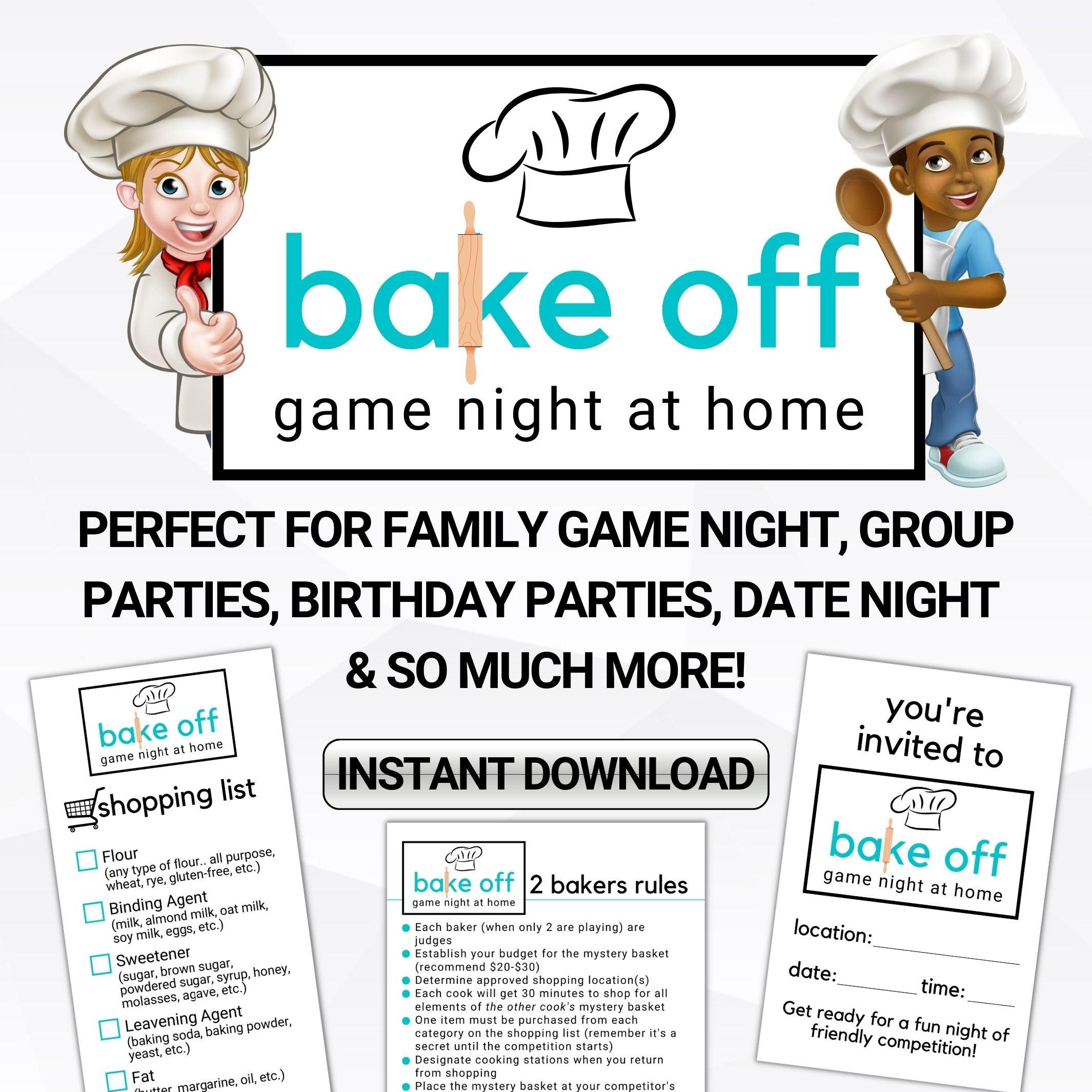 Bake Off Baking Game Night Printable – Simple Desert Designs