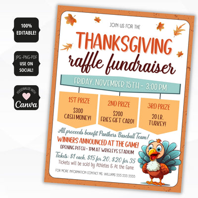 fall basket raffle flyer