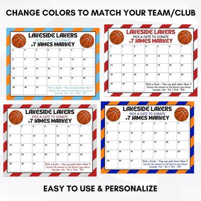 editable printable summer basketball sport schedule fundraiser idea basketball fundraising calendar printable personalized template