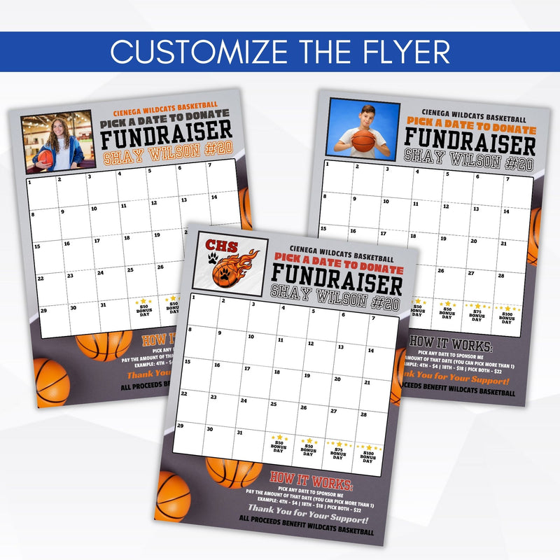 basketball team fundraisers flyers