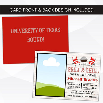 country bbq grill and chill party invitation summer barbeque birthday invitation template