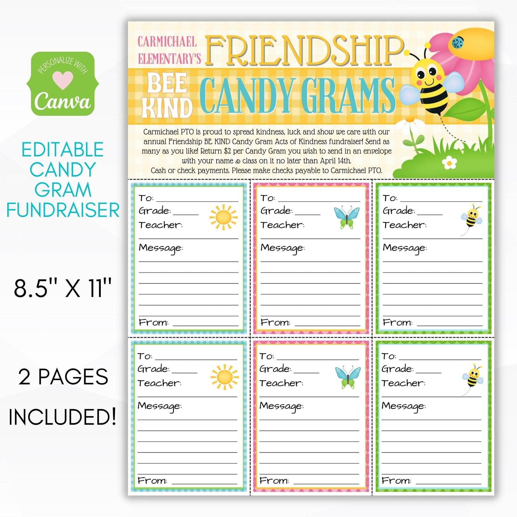 Be Kind Candy Grams Fundraiser – Simple Desert Designs