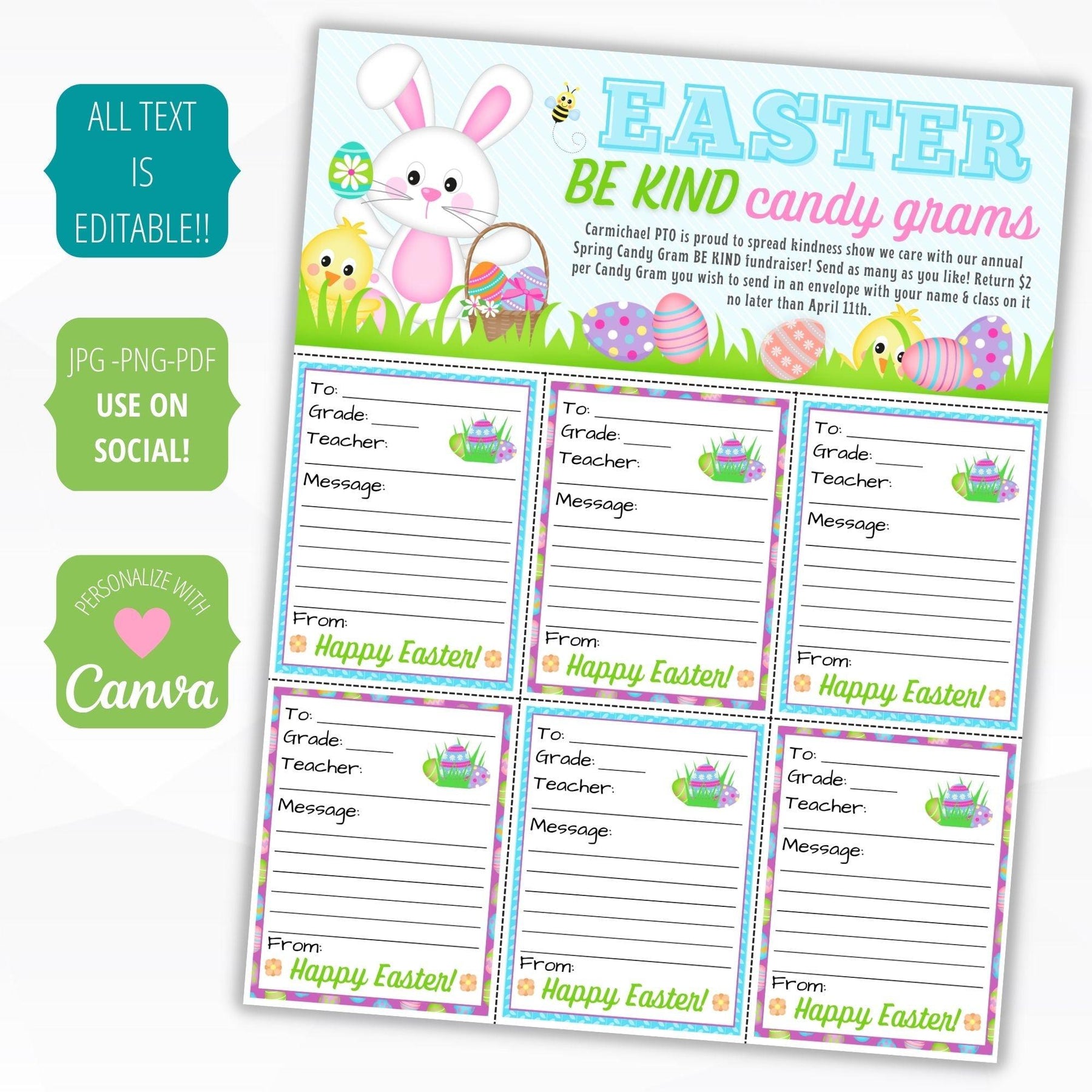 Be Kind Easter Candy Grams – Simple Desert Designs