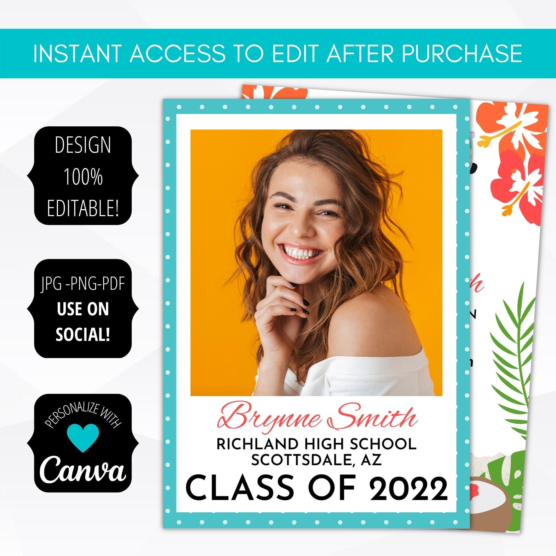 future is bright elementary high school senior college graduate pool party invitation