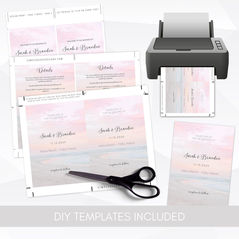 editable wedding invitation suite