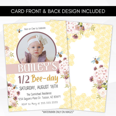 bumblebee birthday invitation