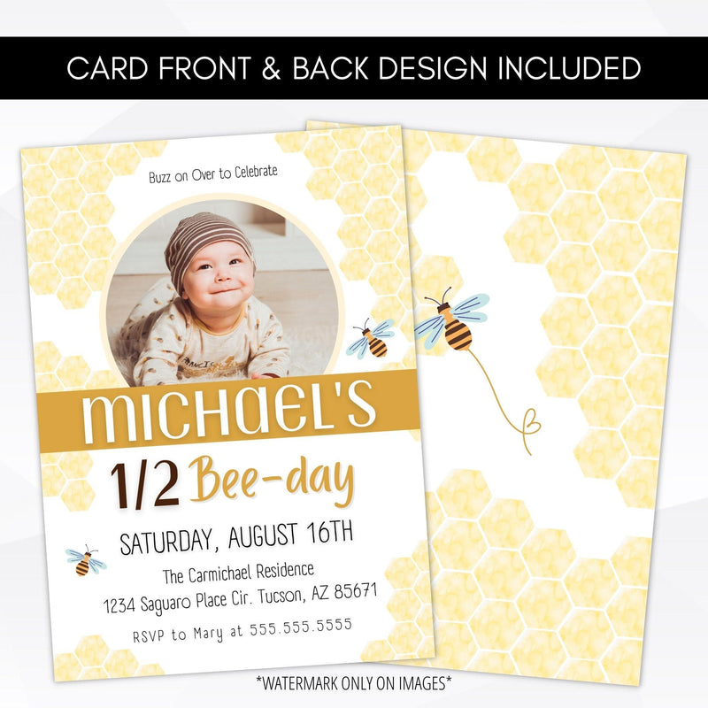half birthday invitations