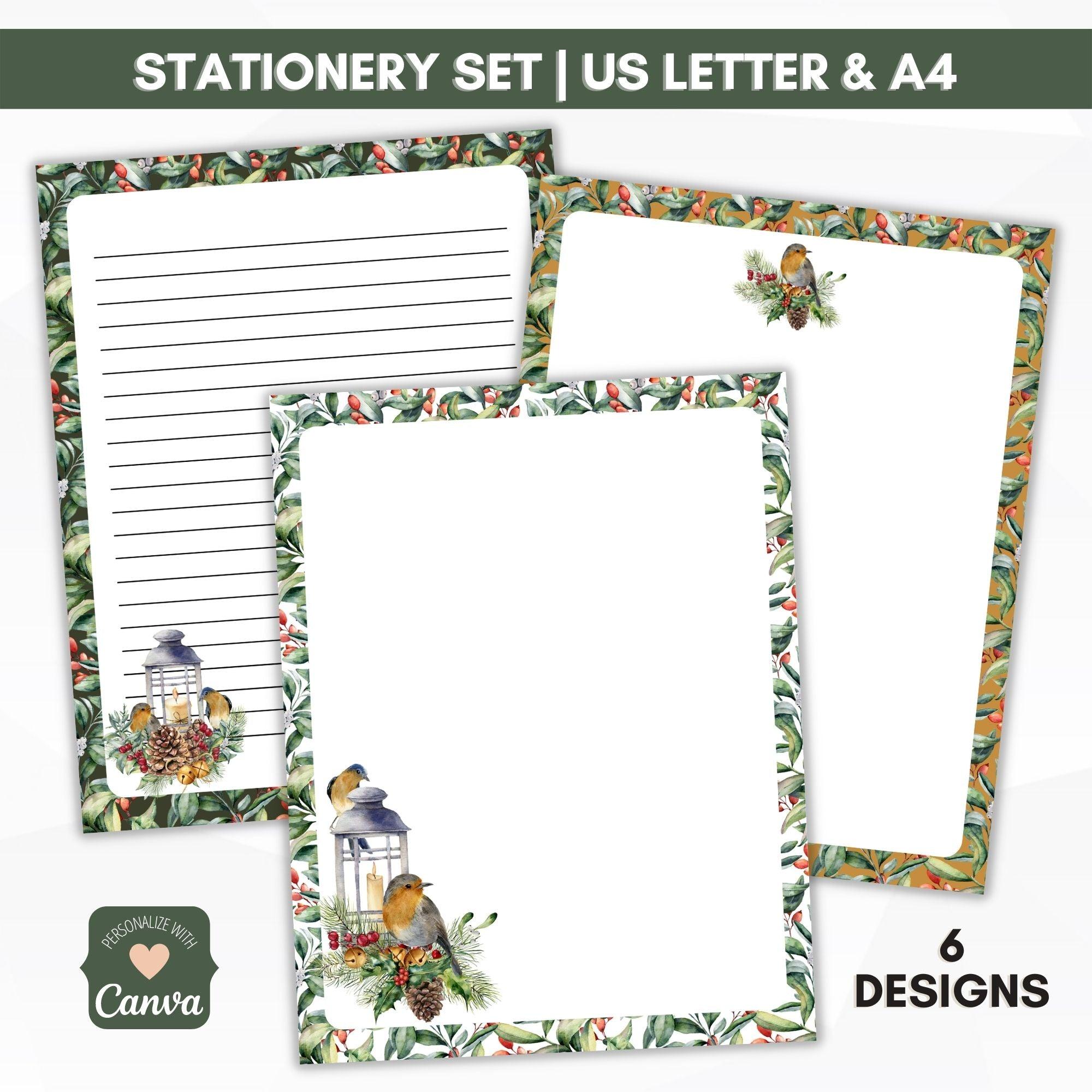 bird stationery journal paper lined and unlined