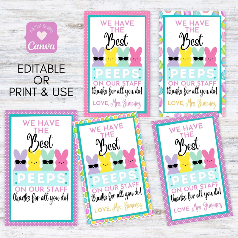 favor tags printable easter gift tags for student, teacher, nurse, coworker or bunny themed party favors