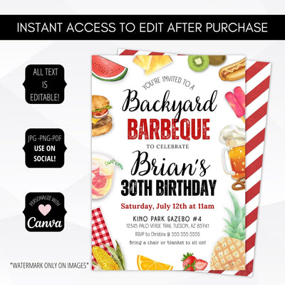 backyard bbq party invite