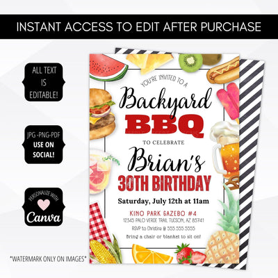 backyard barbeque invitation