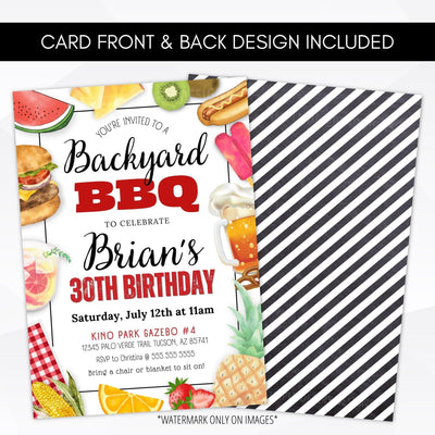 bbq birthday party invite