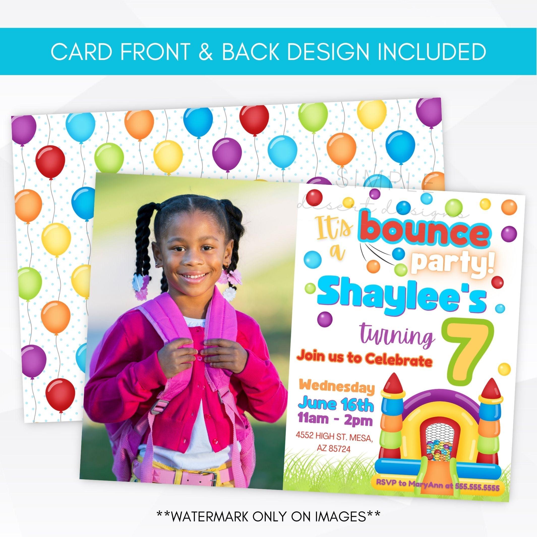 bounce house invitations template