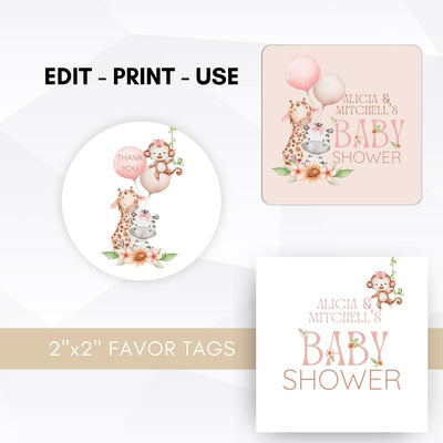 safari favor tags