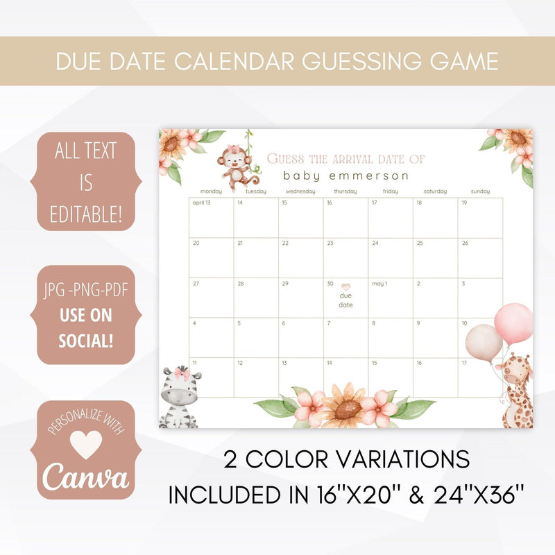 safari due date calendar