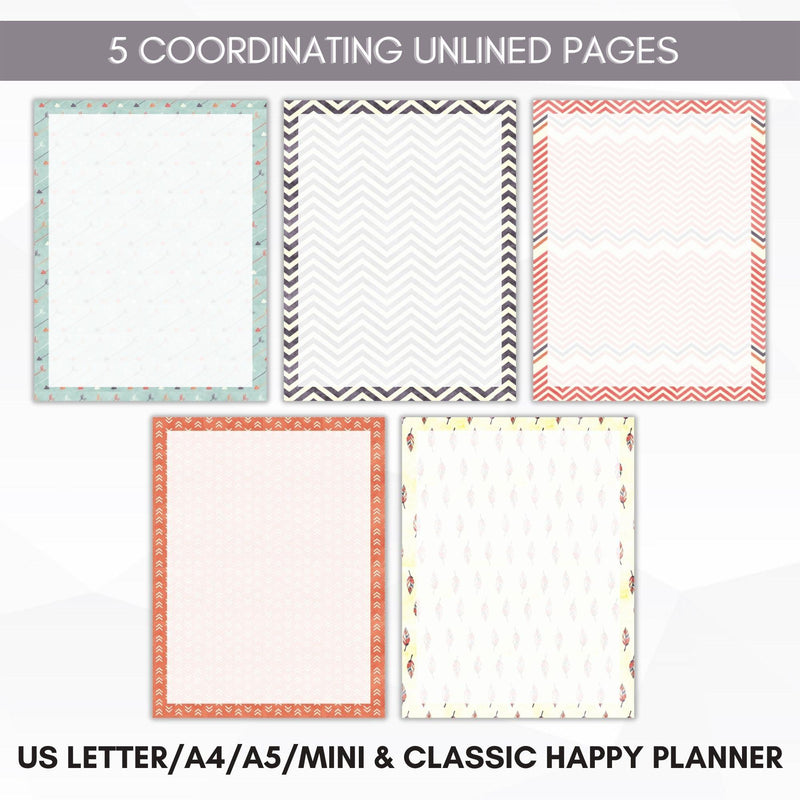 unlined patterned journal paper