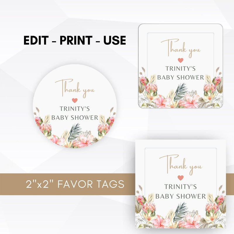 boho favor tags