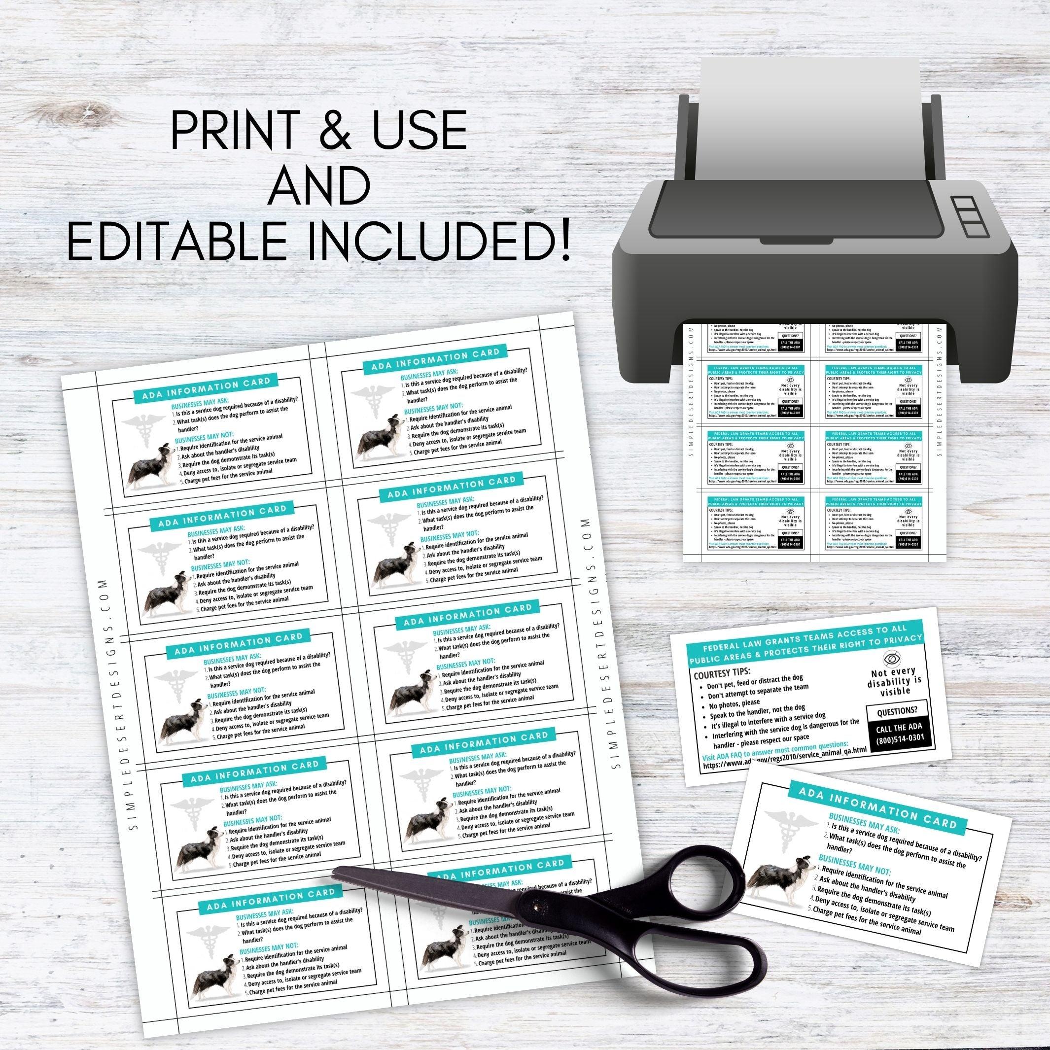 printable ada cards