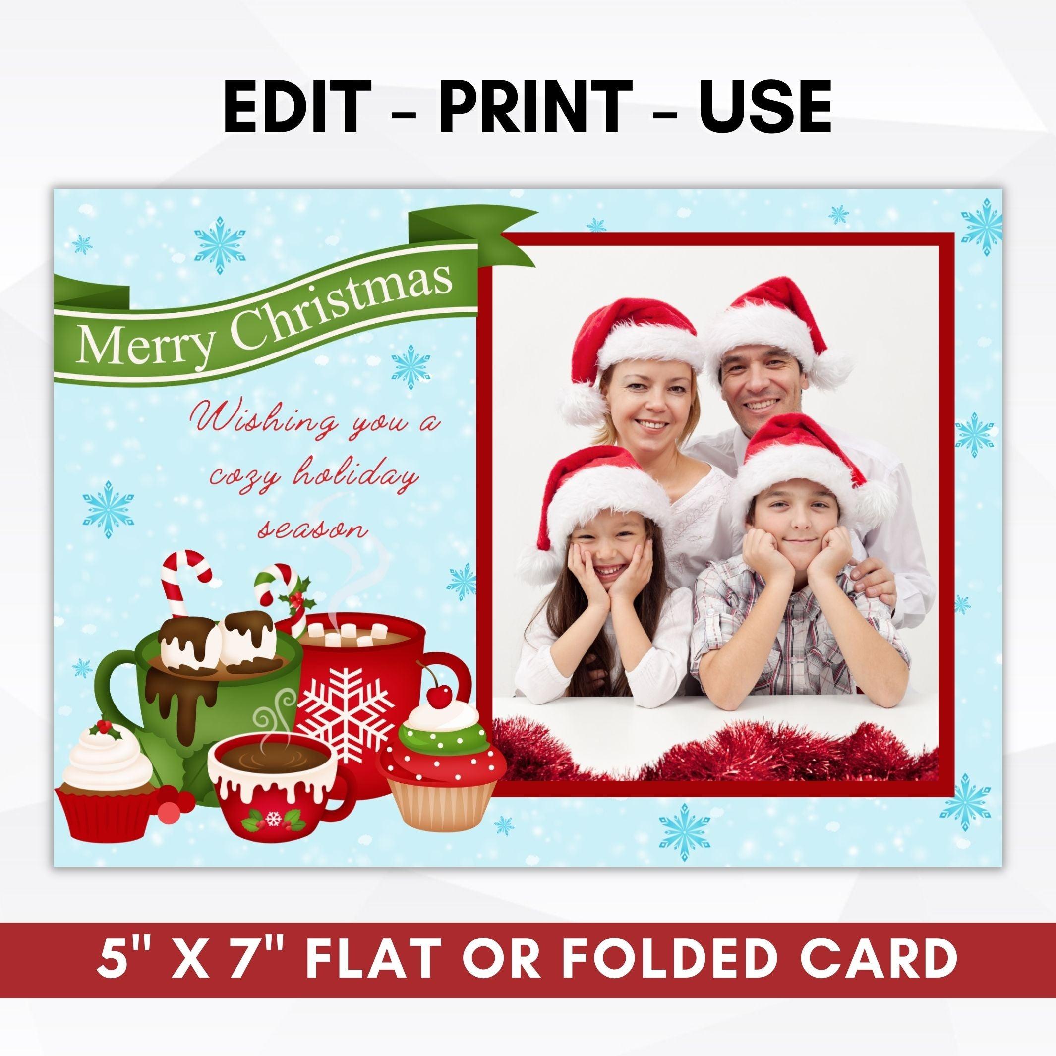 holiday christmas drink and be merry non alcoholic card