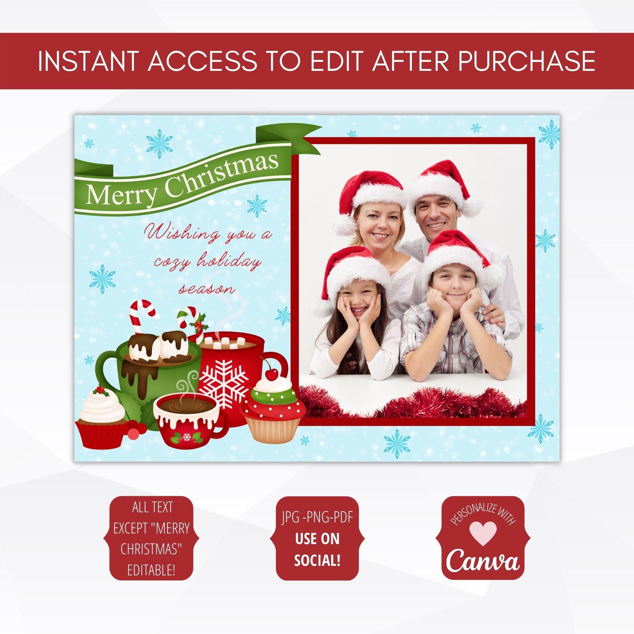 company merry christmas photo card