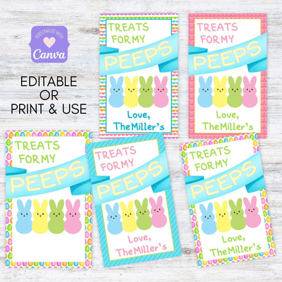 printable editable easter tags Easter bunny bait favor treat bag tags